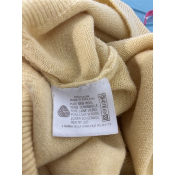 Munrospun Sweater Vest Jumper Mens Yellow Pure New Wool Pullover Grandad Softest - Picture 9 of 10